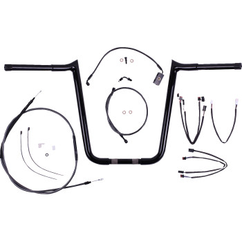 2018-2021 Harley-Davidson FL FX 1.25" Handlebar Installation Kit 14" Black 2018-2021 Harley-Davidson FL FX 1.25" Handlebar Installation Kit 14" Black
