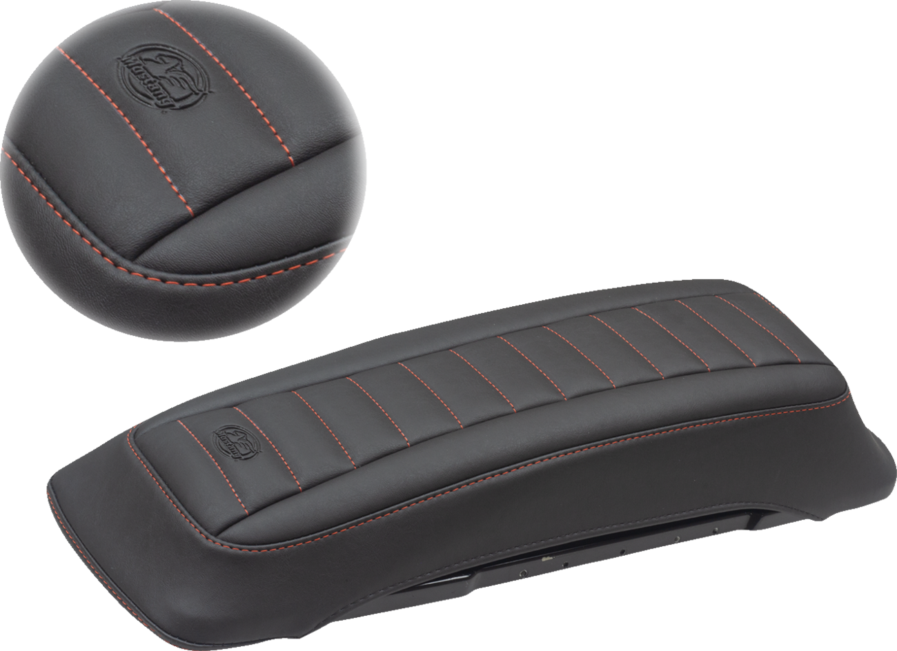 Mustang Saddlebag Lid Covers — Black/Red — FL '93-'13