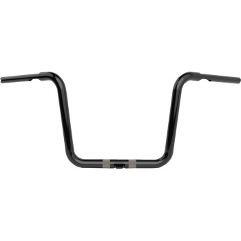 LA Choppers 1.25" Twin Round Handlebar Sharknose Black 12" Rise Made in USA