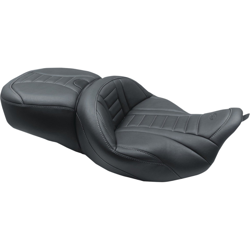 MUSTANG One-Piece Deluxe Touring Seat with Removable Backrest Option