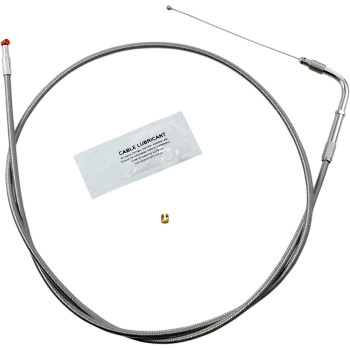 Stainless Steel Throttle Cable - +10" - '03-'07 FLH