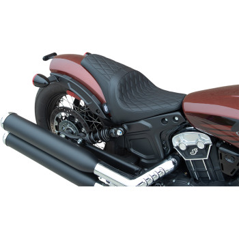 3/4 Solo Seat - Black - Diamond Stitch - '18-'22 Scout Bobber