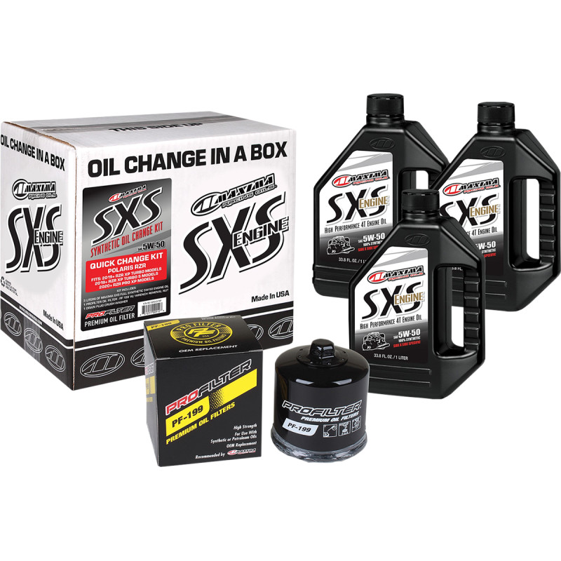 MAXIMA RACING OIL SXS/UTV Synthetic Quick Oil Change Kit - Image 3