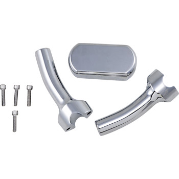 LA Choppers Solid 1" Handlebar 5.5" Riser & Top Clamp Kit Chrome Made in the USA