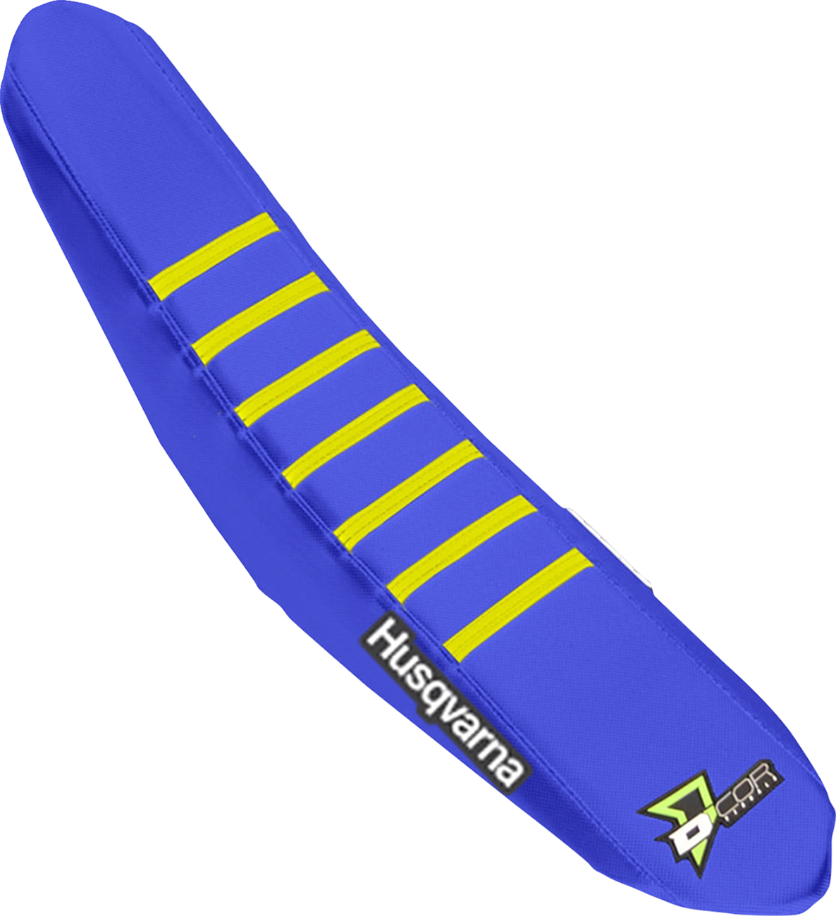 D'COR Visuals Seat Cover — Royal Blue/Yellow — TC/FC '15