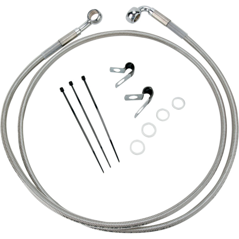 DRAG SPECIALTIES Extended Length Stainless Steel Brake Line Kit - Image 38