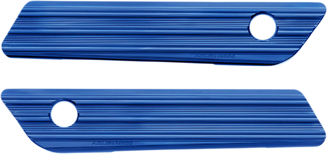 Arlen Ness Saddlebag Latch Covers — Blue