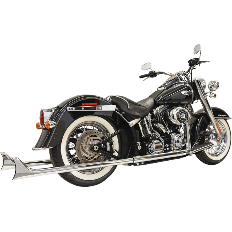 BASSANI XHAUST True Duals Exhaust System with Fishtail Mufflers — without Baffles - Image 2