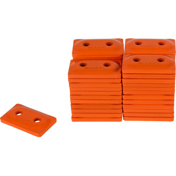Woodys ADD2-3805-B Snowmobile Double Digger® Orange Support Plates 48 Pack