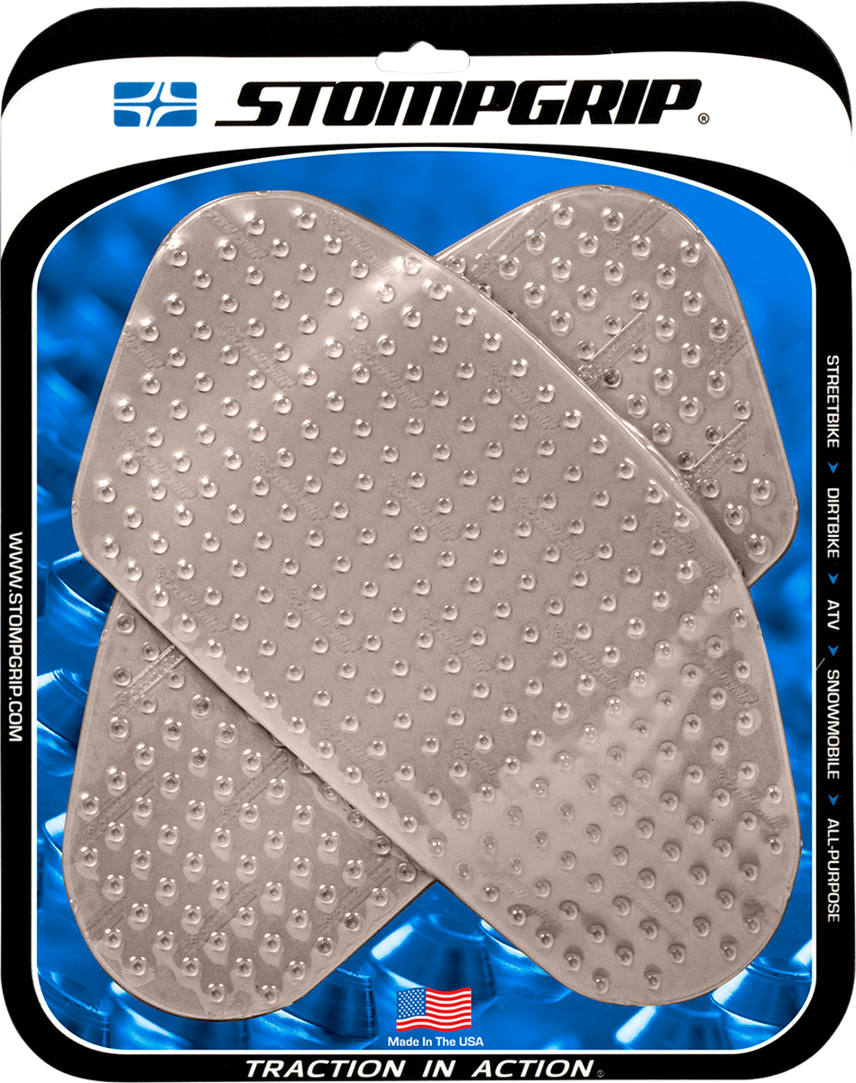 Stompgrip Tank Grips — Volcano — Clear — Honda — CBR '03-'07