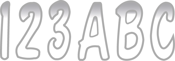 Hardline I.D. Sticker Kit — 200 Series — White Gradation