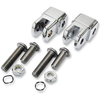 LA Choppers Chrome Early-style Foot Peg Mount Adapters Made in USA Free Shipping