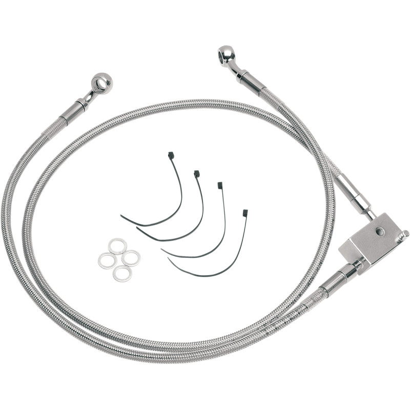 DRAG SPECIALTIES Extended Length Stainless Steel Brake Line Kit