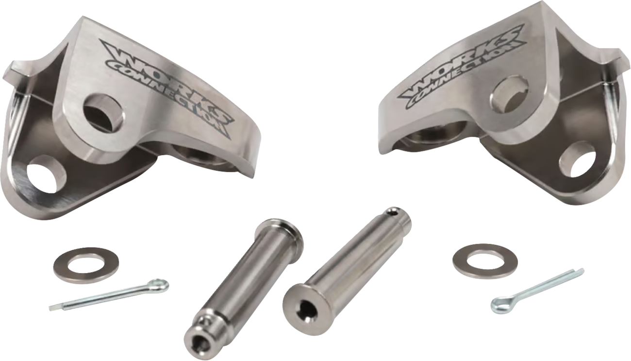 WORKS CONNECTION FOOT PEG MOUNTS TITANIUM CRF 20-520 - View 1