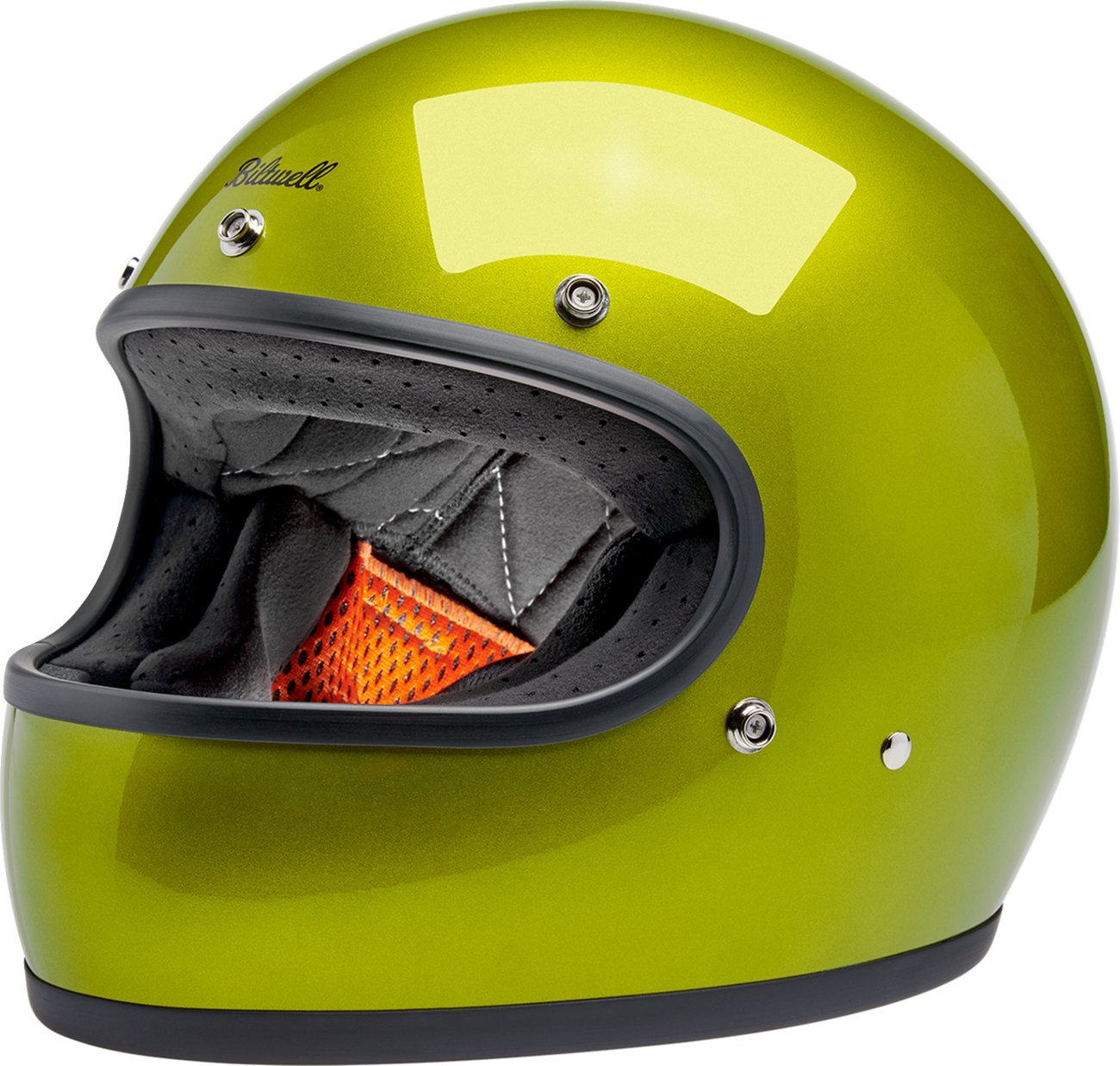 Biltwell Gringo Helmet — Metallic Lime — Large