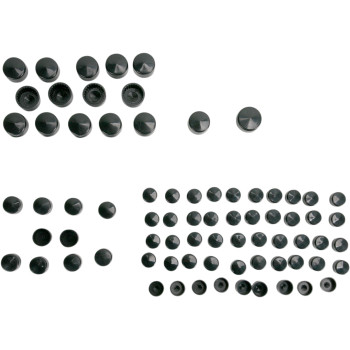 2007-2008 Harley FLT FLH Standard Bolt Cover Kit - Black by Drag Specialties