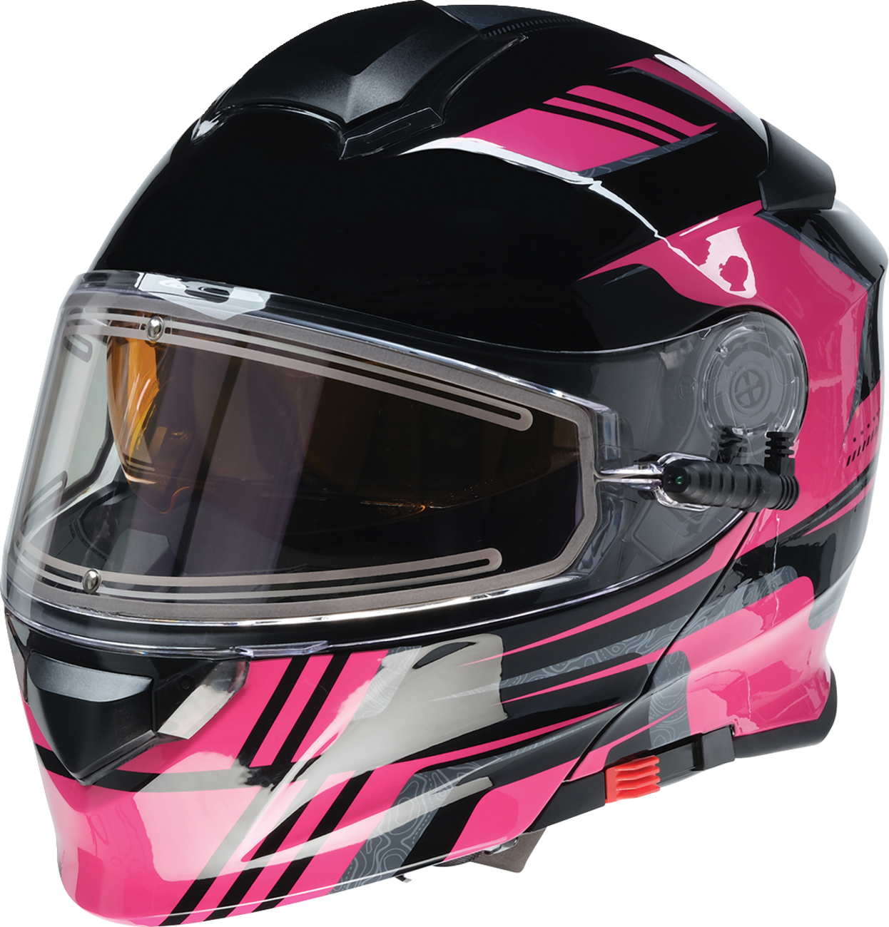 Z1R Solaris 2.0 Helmet — First Tracks — Electric — Dual Pane — Black/Pink — Large