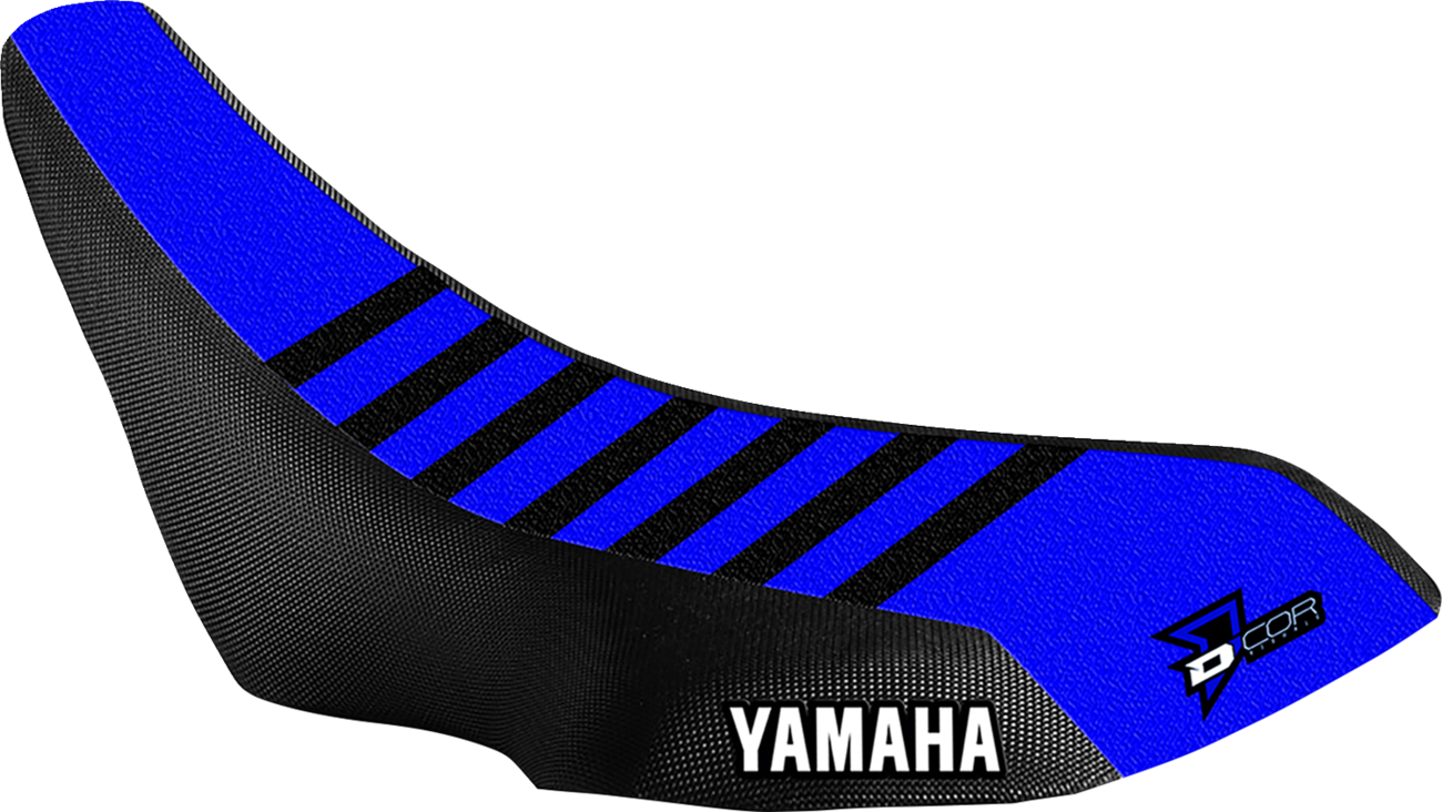 D'COR Visuals Seat Cover — Blue/Black — YFZ '14-'23