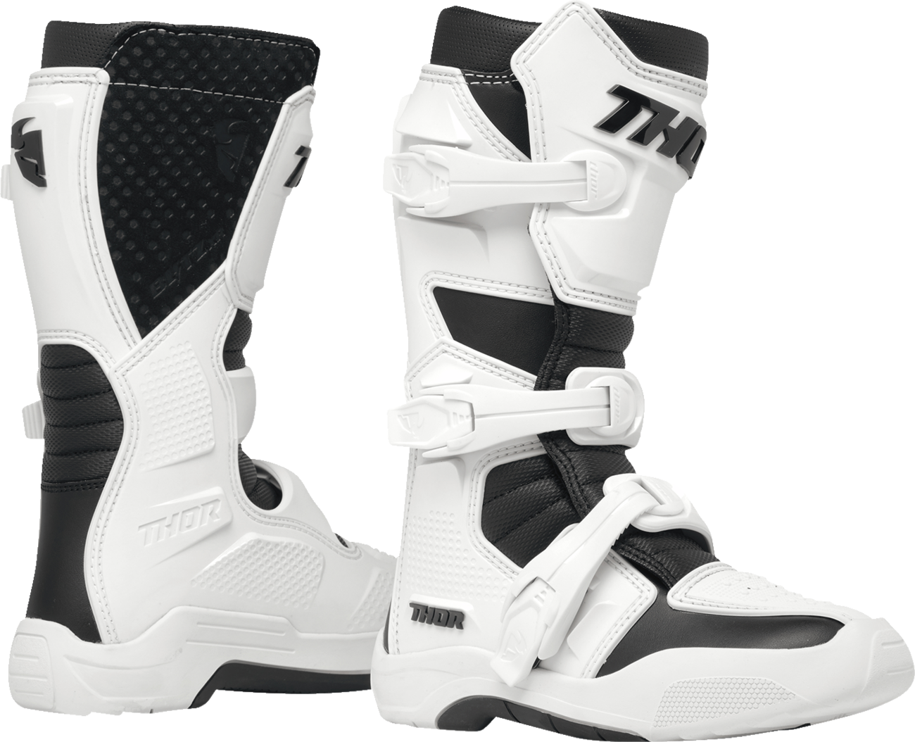 Thor Youth Blitz XR Boots — White/Black — US 7