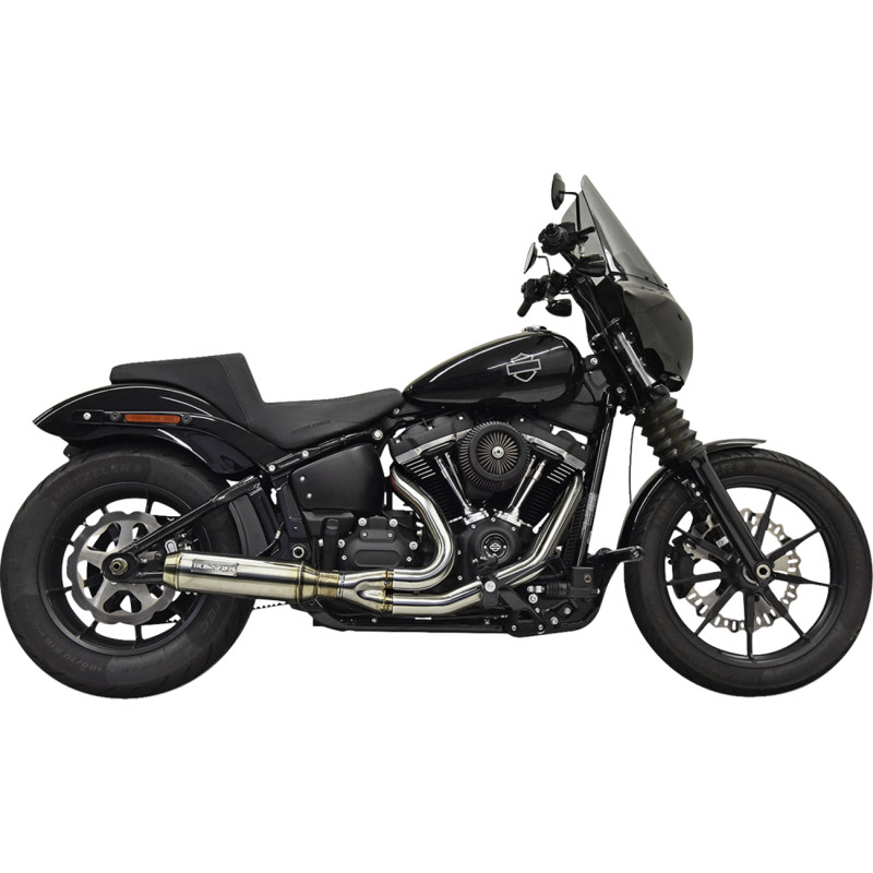BASSANI XHAUST 2-into-1 Exhaust System with Superbike Muffler