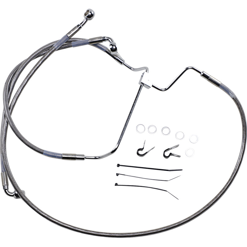 DRAG SPECIALTIES Extended Length Stainless Steel Brake Line Kit - Image 50