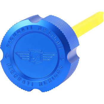 Performance Magnetic Oil Dipstick - Knurled - Blue - M8 Touring/Trike