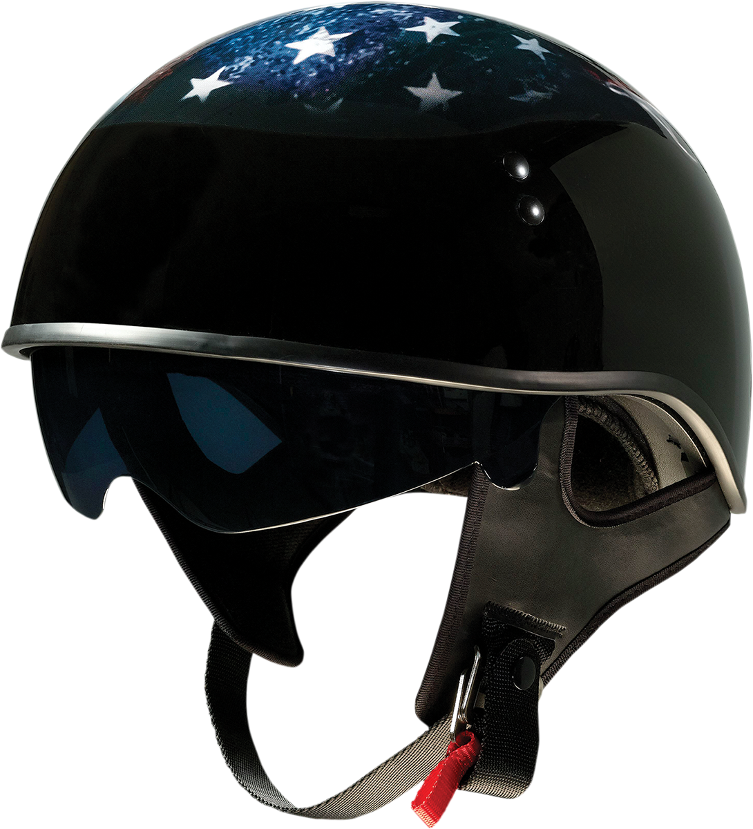 Z1R Vagrant Helmet — USA Skull — Black — Small