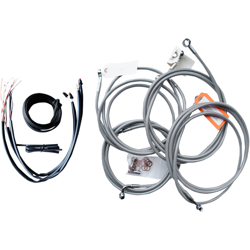 LA CHOPPERS Complete Stainless Braided Handlebar Cable/Brake Line Kit — Cable Kit - Image 4