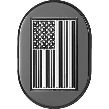Antenna Cover - Left Rear Fender - Contrast Cut American Flag - Black