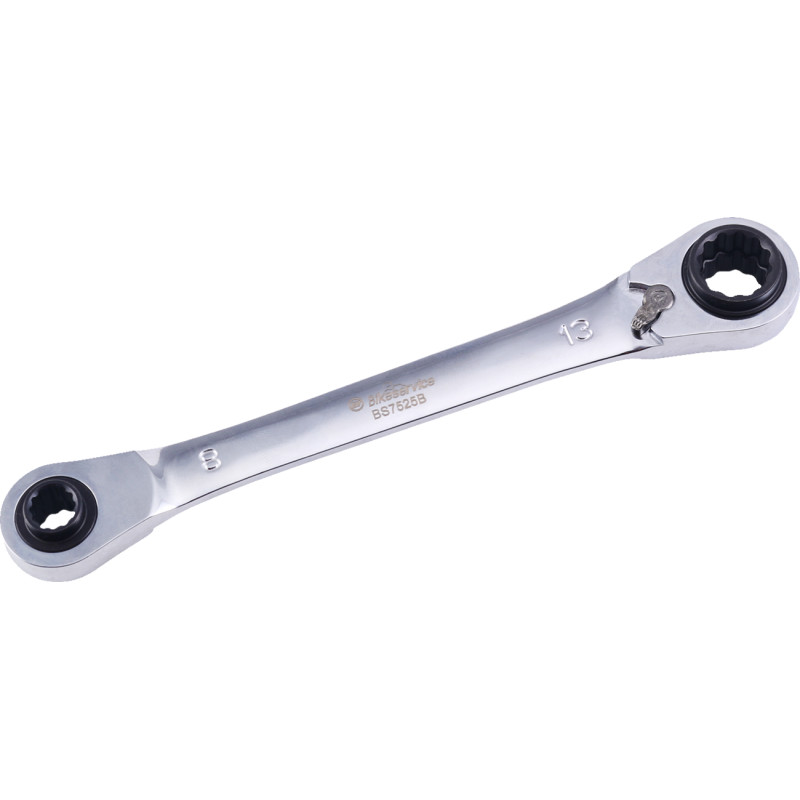 BIKESERVICE 4-In-1 Reversible Ratchet Wrench