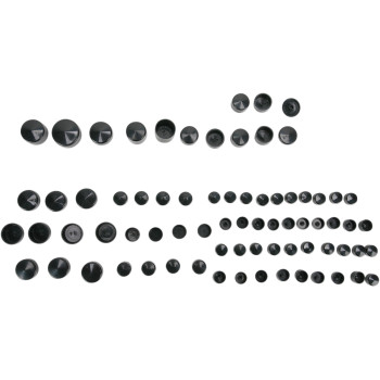 1986-2003 Harley XLH XLC XLS XLR Standard Bolt Cover Kit - Black by Drag