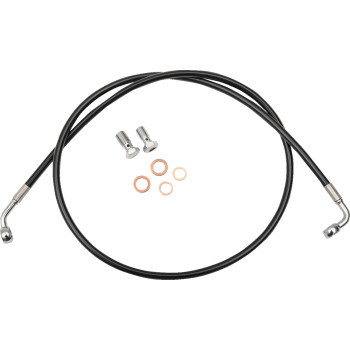 LA Choppers Black Braided Brake Line Kit Mini Apes 96-10 FXS FLS w/o ABS