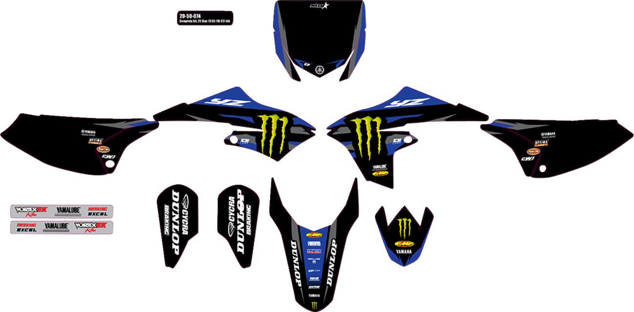 D'COR Visuals Graphic Kit — Monster Energy Star — Yamaha — YZ '18-'26