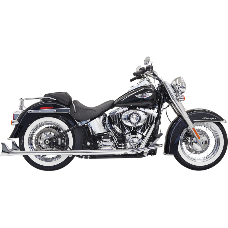 BASSANI XHAUST True Duals Exhaust System with Fishtail Mufflers — without Baffles