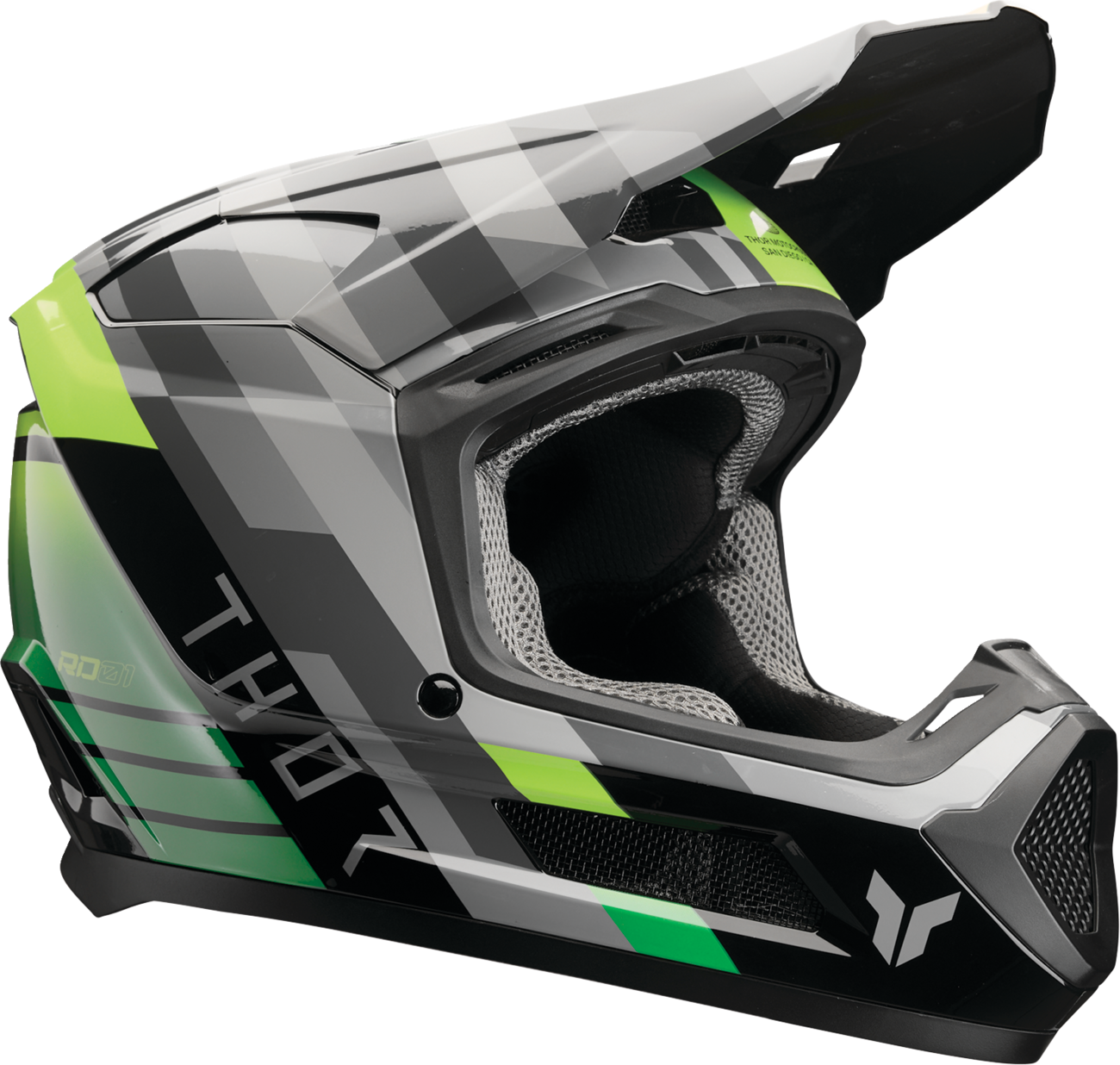 Thor Youth Fleet Helmet — Camber — Black/Green — Large