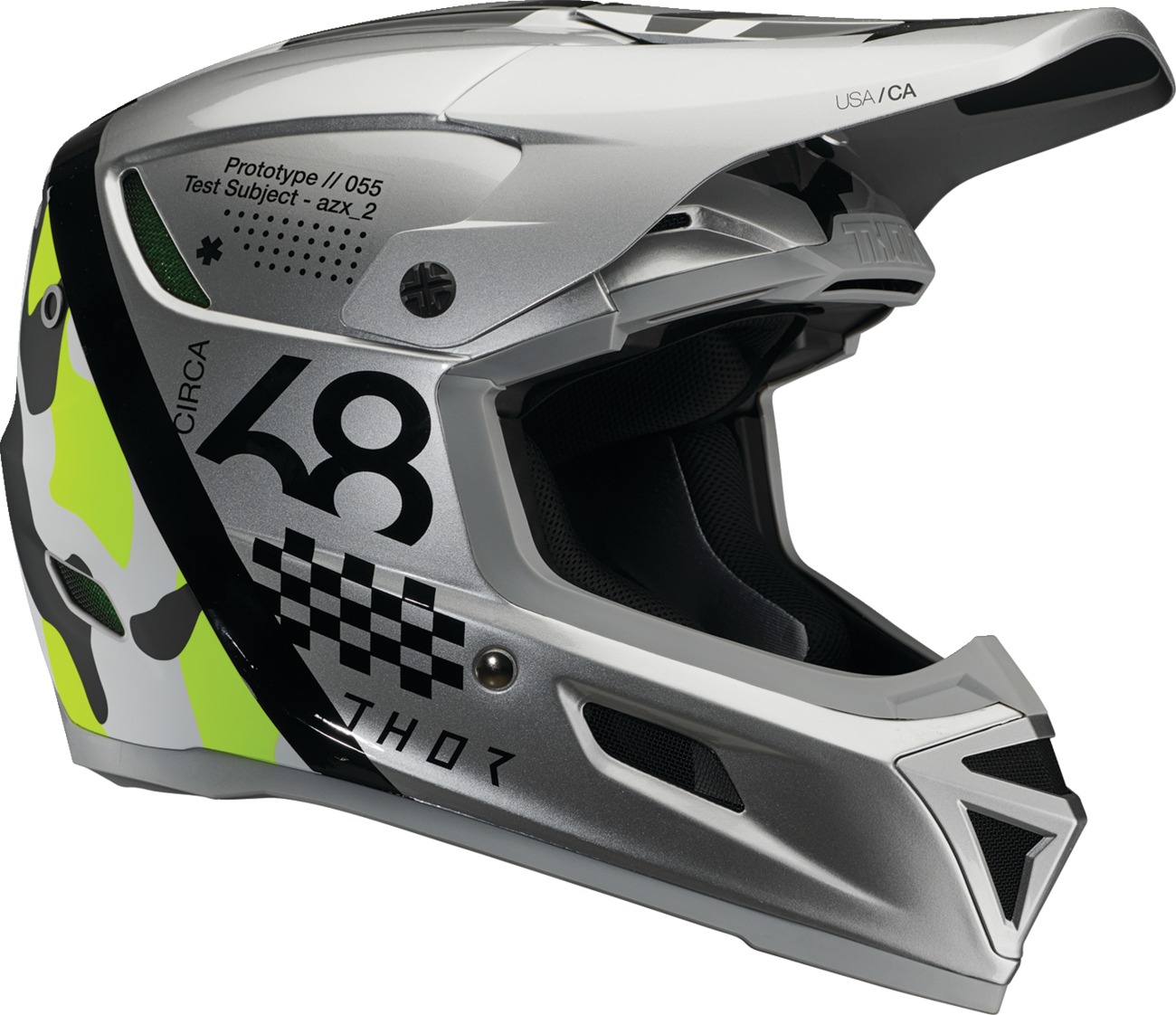 THOR Competition Motocross Helmet - Grey/AC