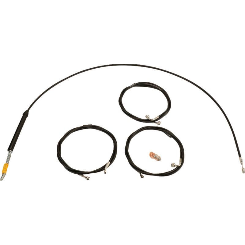 LA CHOPPERS Standard Black Vinyl Handlebar Cable/Brake Line Kit — Ape Hanger - Image 26