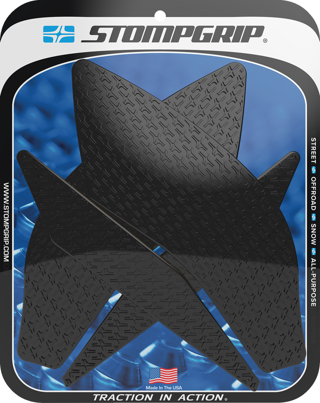 Stompgrip Tank Grips — Icon — Black — Yamaha — YZF '15-'25