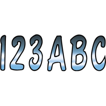 I.D. Sticker Kit - 200 Series - Blue Gradation
