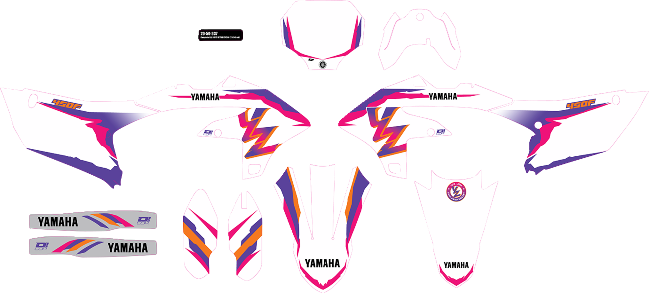D'COR Visuals Graphic Kit — '93 YZ Retro — Yamaha — YZ '23-'24