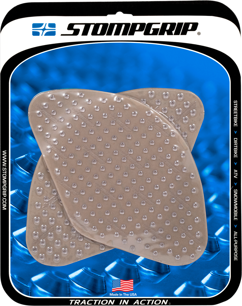 Stompgrip Tank Grips — Volcano — Clear — Suzuki — SV '00-'15