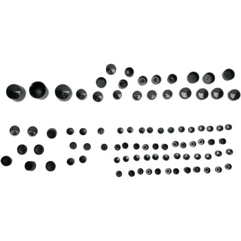 2000-2006 Harley FLS FXS Standard Bolt Cover Kit - Black by Drag Specialties