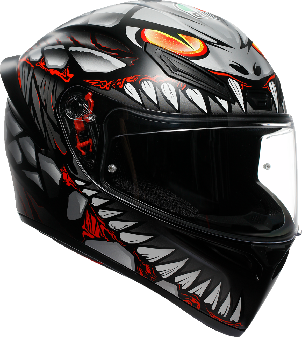 AGV K1 S Helmet — Lyzard — Matte Black/Gray/Red — Small