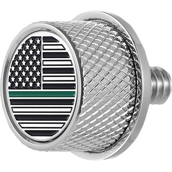 Seat Mounting Knob - Stainless Steel - Green Line American Flag