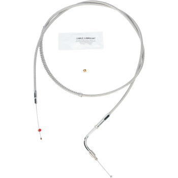 Stainless Steel Idle Cable - +10" - '96-'01 Touring